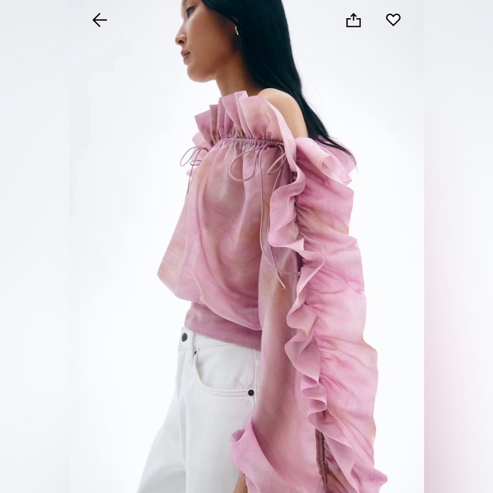 H&M Light Purple Ruffle Blouse - Picture 6 of 10